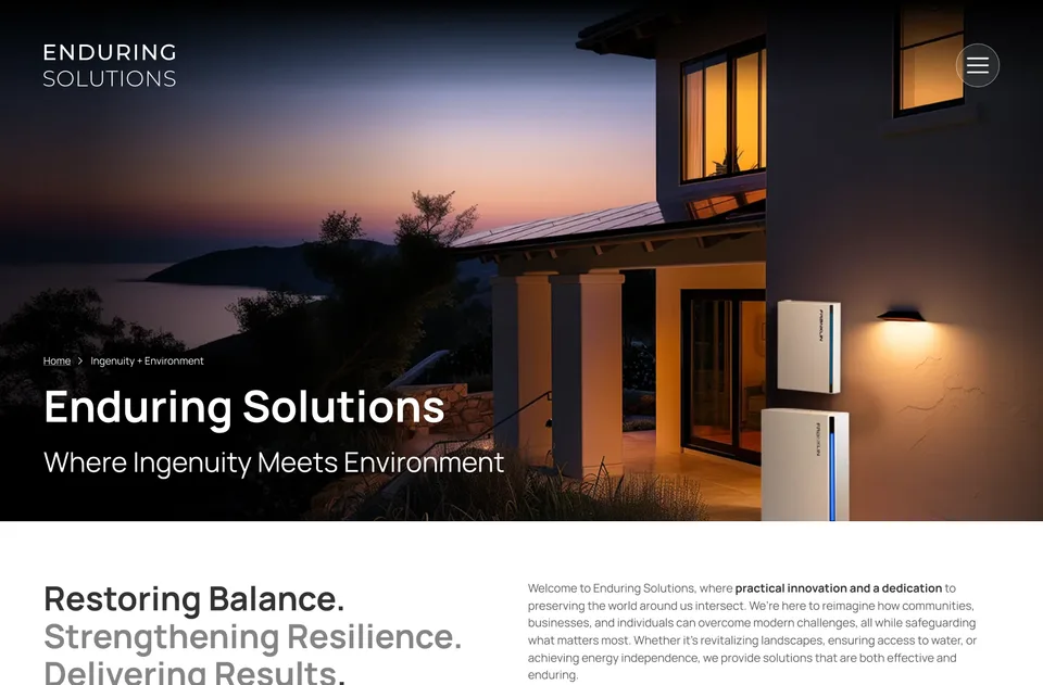 Enduring Solutions website